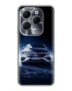 Чехол для Infinix Hot 40 с картинкой «Ночной Mercedes EQ»
