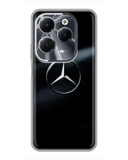 Чехол для Infinix Hot 40 с картинкой «Mercedes на металле»