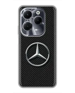 Чехол для Infinix Hot 40 с картинкой «Карбоновый Mercedes стиль»