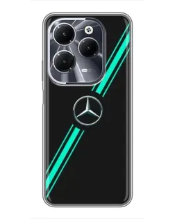 Чехол для Infinix Hot 40 с картинкой «Спортивные линии Mercedes»