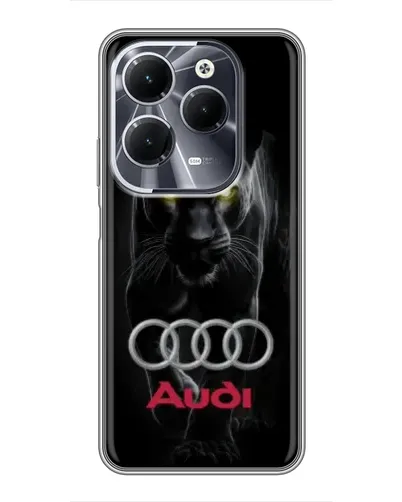 Чехол для Infinix Hot 40 с картинкой «Пантера и Audi» Чехол для Infinix Hot 40 с картинкой «Пантера и Audi»