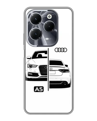 Чехол для Infinix Hot 40 с картинкой «Audi — контрастный дизайн» Чехол для Infinix Hot 40 с картинкой «Audi — контрастный дизайн»