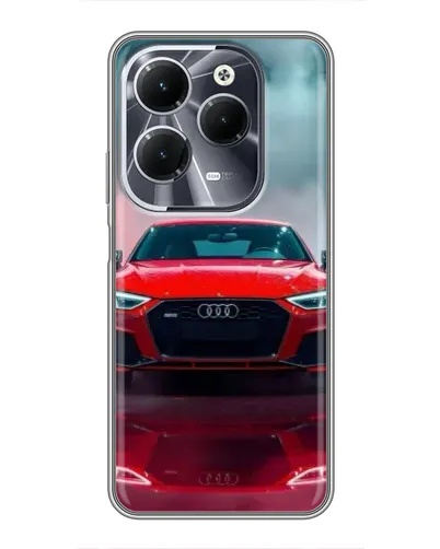 Чехол для Infinix Hot 40 с картинкой «Audi RS — красный стиль» Чехол для Infinix Hot 40 с картинкой «Audi RS — красный стиль»
