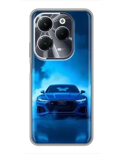 Чехол для Infinix Hot 40 с картинкой «Audi — голубая энергия»