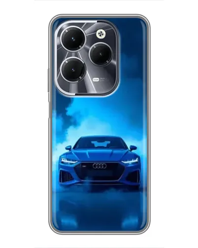 Чехол для Infinix Hot 40 с картинкой «Audi — голубая энергия» Чехол для Infinix Hot 40 с картинкой «Audi — голубая энергия»