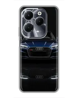 Чехол для Infinix Hot 40 с картинкой «Audi — ночное отражение»