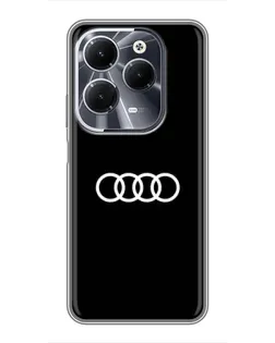 Чехол для Infinix Hot 40 с картинкой «Audi White Logo»