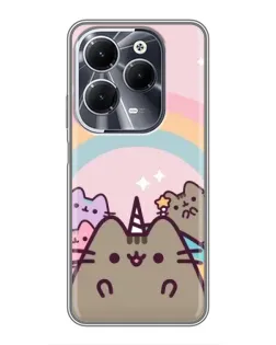 Чехол для Infinix Hot 40 с картинкой «Единорог Pusheen»