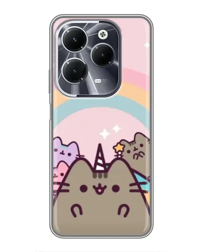 Чехол для Infinix Hot 40 с картинкой «Единорог Pusheen»