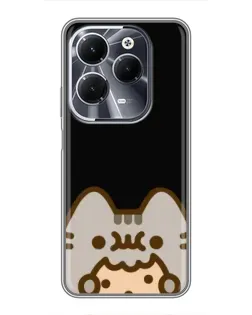 Чехол для Infinix Hot 40 с картинкой «Пушин на черном»