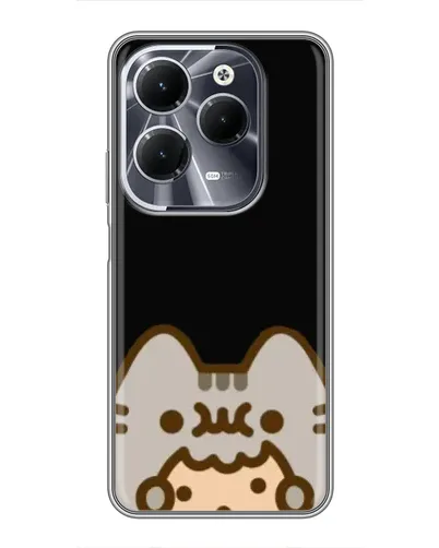 Чехол для Infinix Hot 40 с картинкой «Пушин на черном»