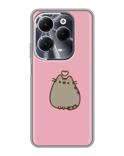 Чехол для Infinix Hot 40 с картинкой «Pusheen сердце»