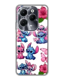 Чехол для Infinix Hot 40 с картинкой «Стикеры Stitch и Angel»