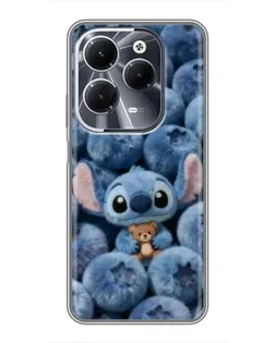 Чехол для Infinix Hot 40 с картинкой «Стич и голубика»
