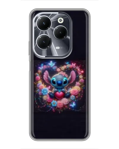 Чехол для Infinix Hot 40 с картинкой «Stitch в цветах» Чехол для Infinix Hot 40 с картинкой «Stitch в цветах»
