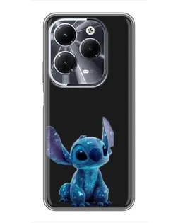 Чехол для Infinix Hot 40 с картинкой «Стич на черном»