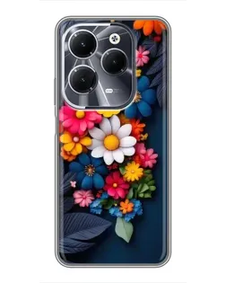 Чехол для Infinix Hot 40 с картинкой «Цветочная феерия»