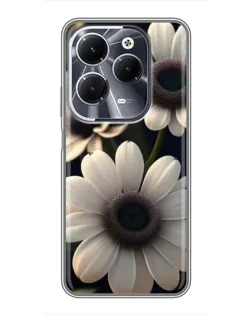 Чехол для Infinix Hot 40 с картинкой «Белые маргаритки макро»