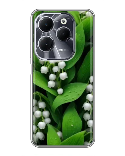 Чехол для Infinix Hot 40 с картинкой «Ландыши в зелени»