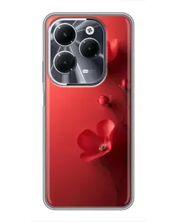 Чехол для Infinix Hot 40 с картинкой «Маковые соцветия»