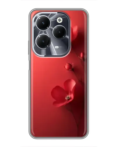 Чехол для Infinix Hot 40 с картинкой «Маковые соцветия»