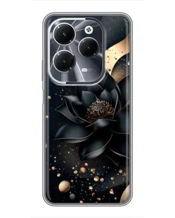 Чехол для Infinix Hot 40 с картинкой «Черный лотос»