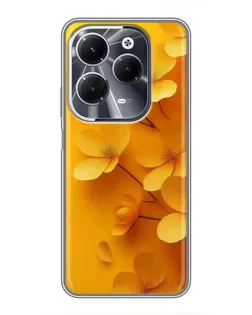 Чехол для Infinix Hot 40 с картинкой «Золотые лепестки»