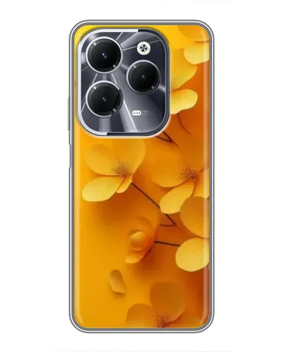 Чехол для Infinix Hot 40 с картинкой «Золотые лепестки»