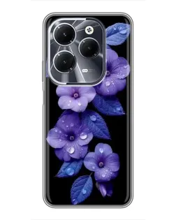 Чохол для Infinix Hot 40 з картинкою «Фіолетові квіти з росою» Чохол для Infinix Hot 40 з картинкою «Фіолетові квіти з росою»
