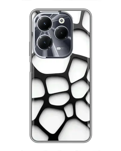 Чехол для Infinix Hot 40 с картинкой «Белая объемная сетка»