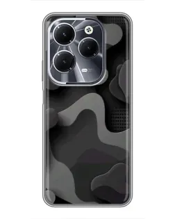Чехол для Infinix Hot 40 с картинкой «Темный абстрактный камуфляж»