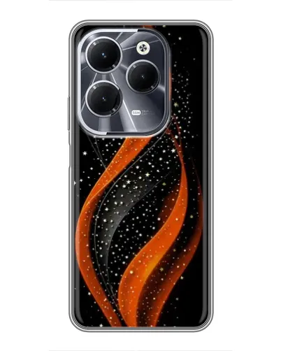 Чехол для Infinix Hot 40 с картинкой «Огненная звездная волна»