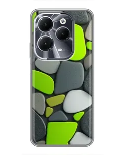 Чехол для Infinix Hot 40 с картинкой «Яркая неоновая галька»