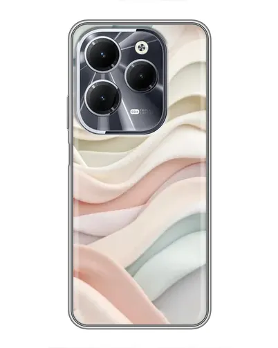 Чехол для Infinix Hot 40 с картинкой «Пастельные нежные волны»
