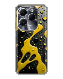 Чехол для Infinix Hot 40 с картинкой «Жидкое желтое золото»