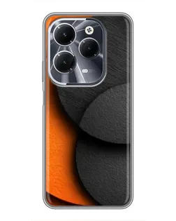 Чехол для Infinix Hot 40 с картинкой «Геометрия оранжевых кругов»