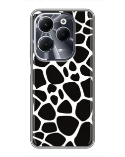 Чехол для Infinix Hot 40 с картинкой «Черно-белый жираф»