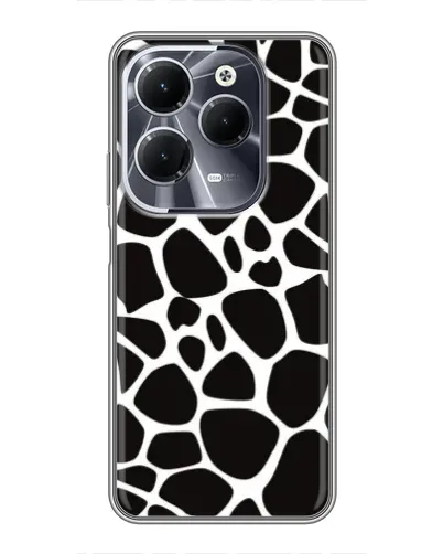 Чехол для Infinix Hot 40 с картинкой «Черно-белый жираф»