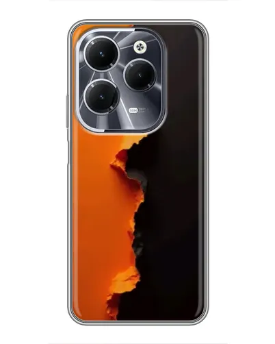 Чехол для Infinix Hot 40 с картинкой «Оранжевый разлом»
