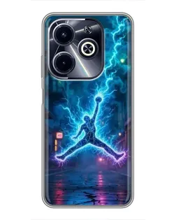 Чехол для Infinix Hot 40i с картинкой «Jordan Gold Jumpman» Чехол для Infinix Hot 40i с картинкой «Jordan Gold Jumpman»