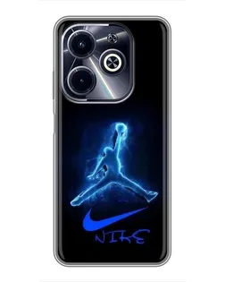 Чехол для Infinix Hot 40i с картинкой «Jordan Neon Blue»