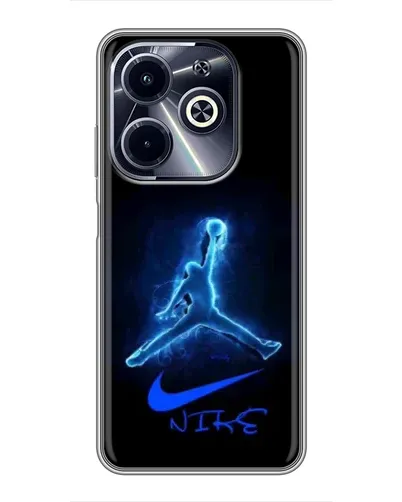 Чехол для Infinix Hot 40i с картинкой «Jordan Neon Blue» Чехол для Infinix Hot 40i с картинкой «Jordan Neon Blue»