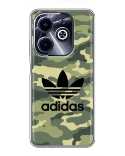 Чехол для Infinix Hot 40i с картинкой «Милитари стиль Adidas» Чехол для Infinix Hot 40i с картинкой «Милитари стиль Adidas»