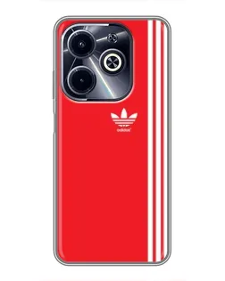Чехол для Infinix Hot 40i с картинкой «Красный минимализм Adidas» Чехол для Infinix Hot 40i с картинкой «Красный минимализм Adidas»