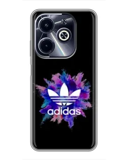 Чехол для Infinix Hot 40i с картинкой «Взрыв красок Adidas»
