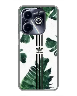 Чехол для Infinix Hot 40i с картинкой «Пальмовые листья адидас»