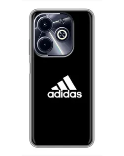 Чехол для Infinix Hot 40i с картинкой «Черная классика Adidas»