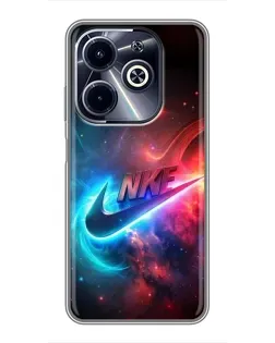 Чехол для Infinix Hot 40i с картинкой «Огненный логотип Nike»