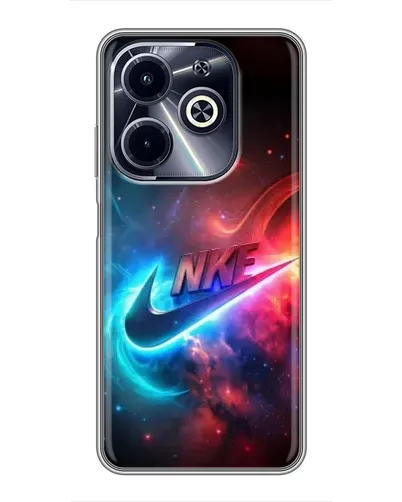 Чехол для Infinix Hot 40i с картинкой «Огненный логотип Nike»