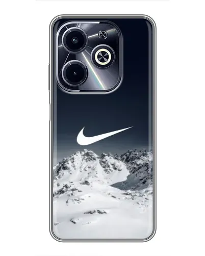 Чехол для Infinix Hot 40i с картинкой «Nike — зимние горы»